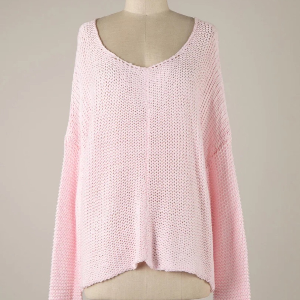 Blush pink summer sweater